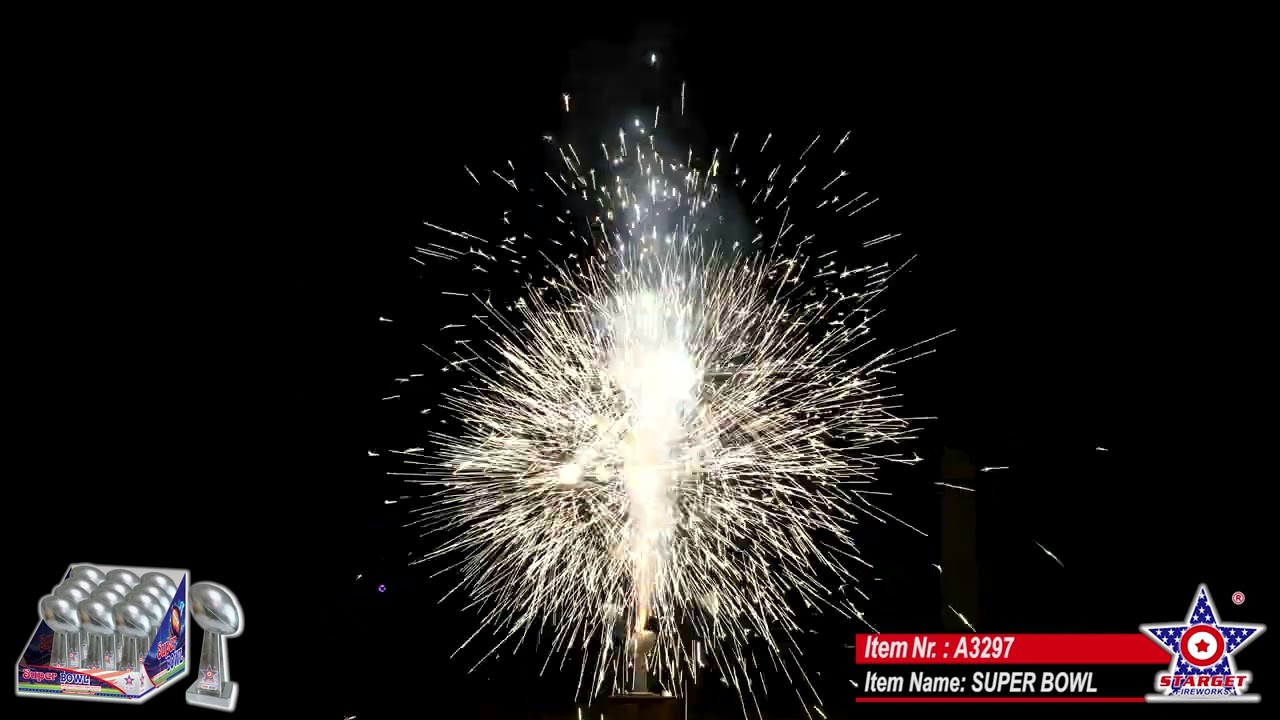 NEW FOR 2026 - A3297 SUPER BOWL - Starget Brand from Pyromooi Fireworks Ltd