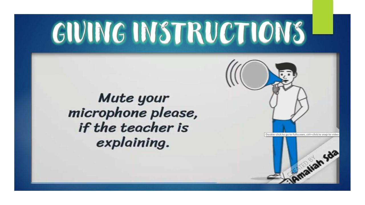 GIVING INSTRUCTIONS / ENGLISH LEARNING VIDEO YouTube