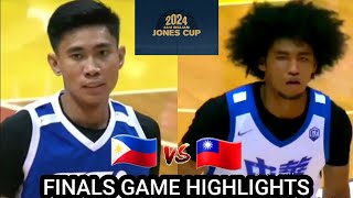 Finals SGA Philippines vs Taiwan-A Full Game Highlights | Jones Cup 2024 #basketball