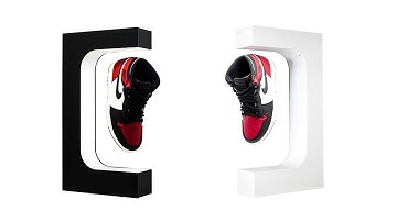 Levitating shoe display how it works  Diy rack levitation shoe display floating sneaker stand