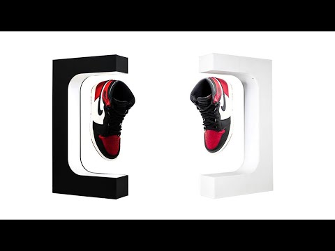 Levitating shoe display how it works  Diy rack levitation shoe display floating sneaker stand