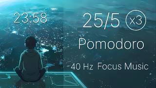 Turn On Your Study Mode 🧠 Meditative Gamma Wave Binaural Beats for Deep Focus (3x25-min Pomodoro)