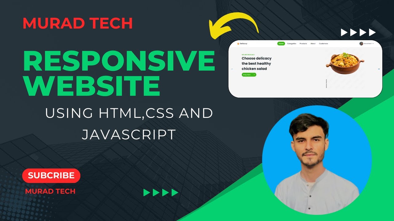 MAKE E-COMMERCE RESPONSIVE WEBSITE | USING | HTML CSS & JAVASCRIPT ...