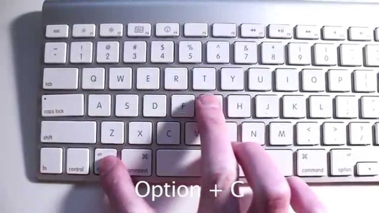 how to do copyright symbol on keyboard mac