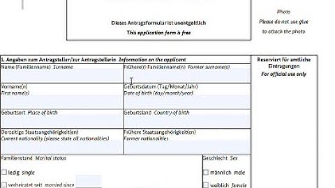 HOW TO FILL GERMANY NATIONAL  VISA APPLICATION FORM