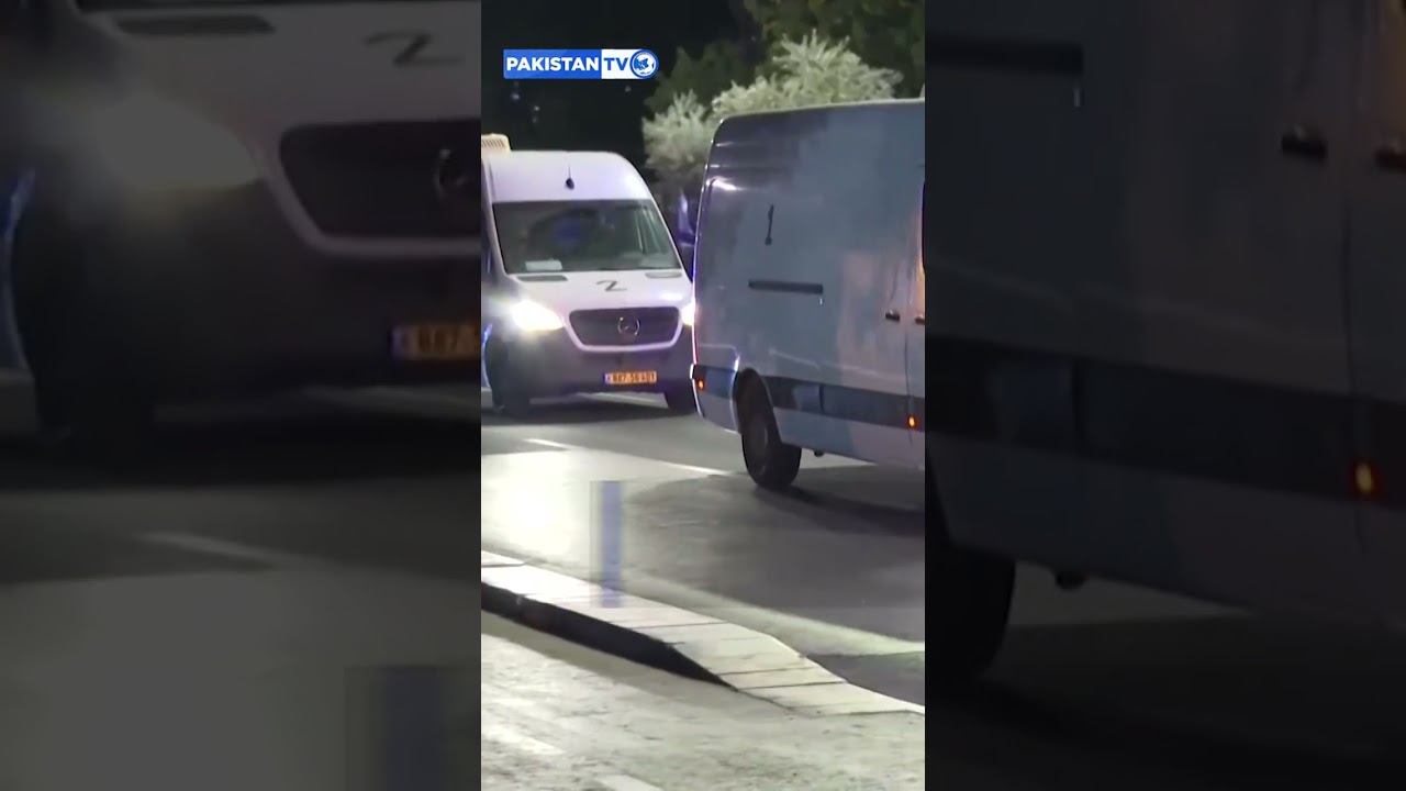 Aid trucks line up at Rafah crossing on Egypt-Gaza border