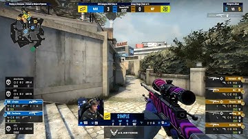 s1mple gets 1v5 ACE CLUTCH with his new AWP