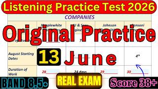 13 JUNE 2026 REAL EXAM IELTS LISTENING PRACTICE TEST 2026 WITH ANSWERS | LISTENING 2026