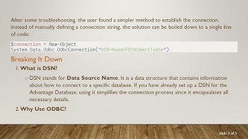 How to Set Up the Advantage Database Connection String in PowerShell