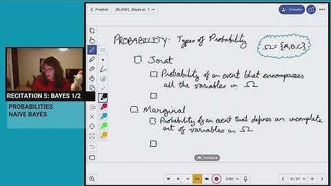 6 034 Fall 2020 Recitation 5: Bayes part 1