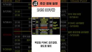[주간 경제 일정] FOMC 미국 기준금리 발표 | 점도표 금리 전망 발표 | BOJ 금리결정 | #경제일정 #재테크