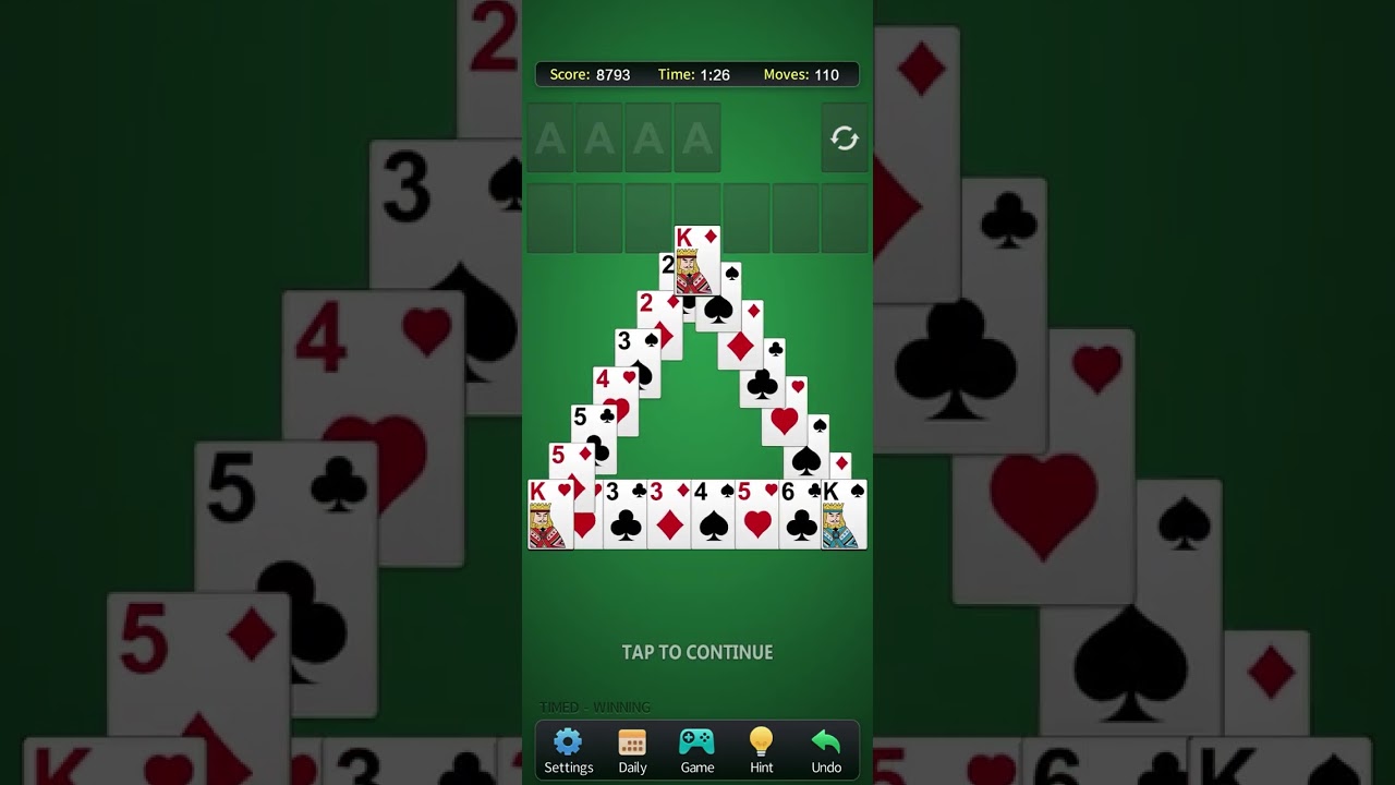 Classic Mobile Game Solitaire - Classic Game ASMR 
