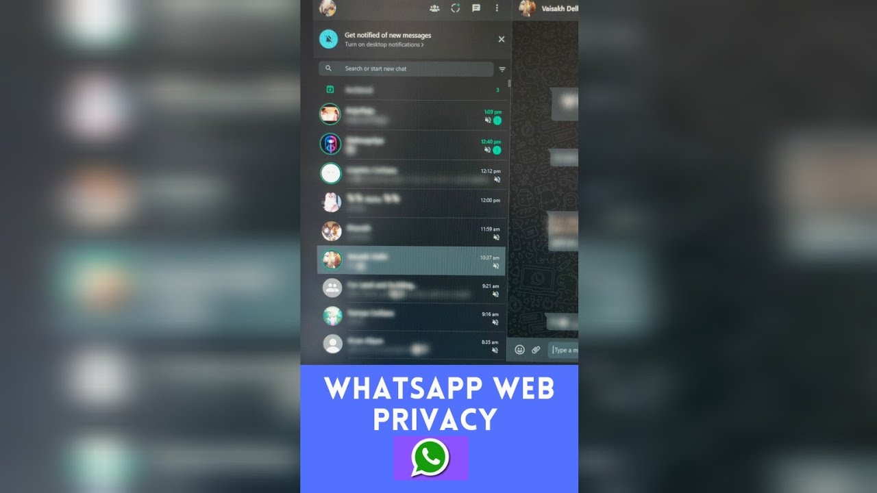 WhatsApp web privacy| Hidden message 