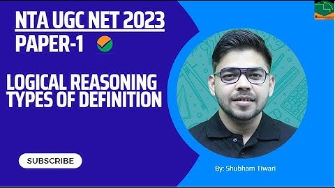 Types of Definition I Logical Reasoning I Paper I I Ugc Net June 2023 I Mission Management