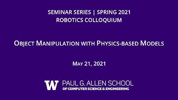 Object Manipulation with Physics-based Models (Mehmet Dogar, University of Leeds)