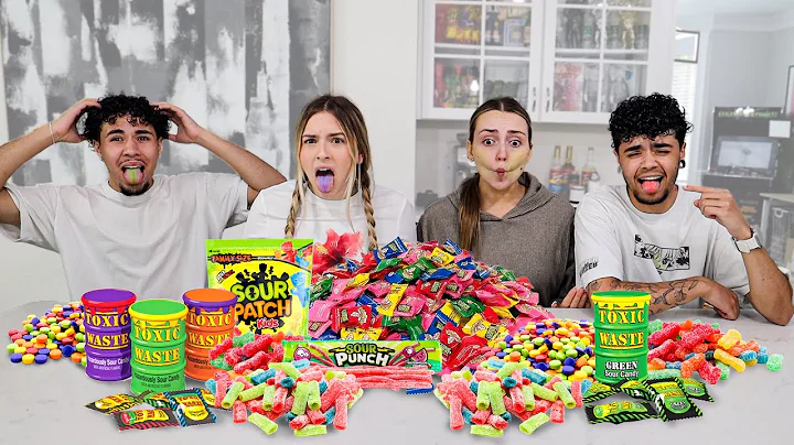 LAST TO STOP EATING SOUR CANDY WINS! w/Jules and Saud