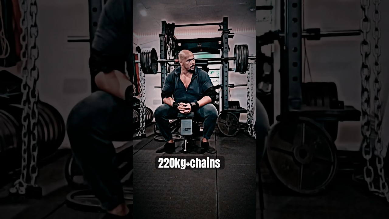 Crazy Incline bench 220kg+chains 