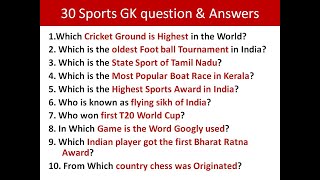 30 INDIAN SPORTS GK QUESTION & ANSWERS (WITH PICTURES) | SPORTS QUIZ screenshot 5