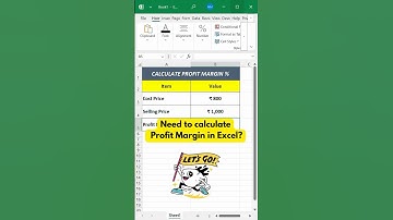 Profit Margin % in Excel – Simple Formula to Know Your Profit! #excelshorts #excel