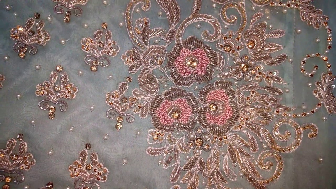 Latest long maxi Zardosi work Manufacturer hand embroidery dresses