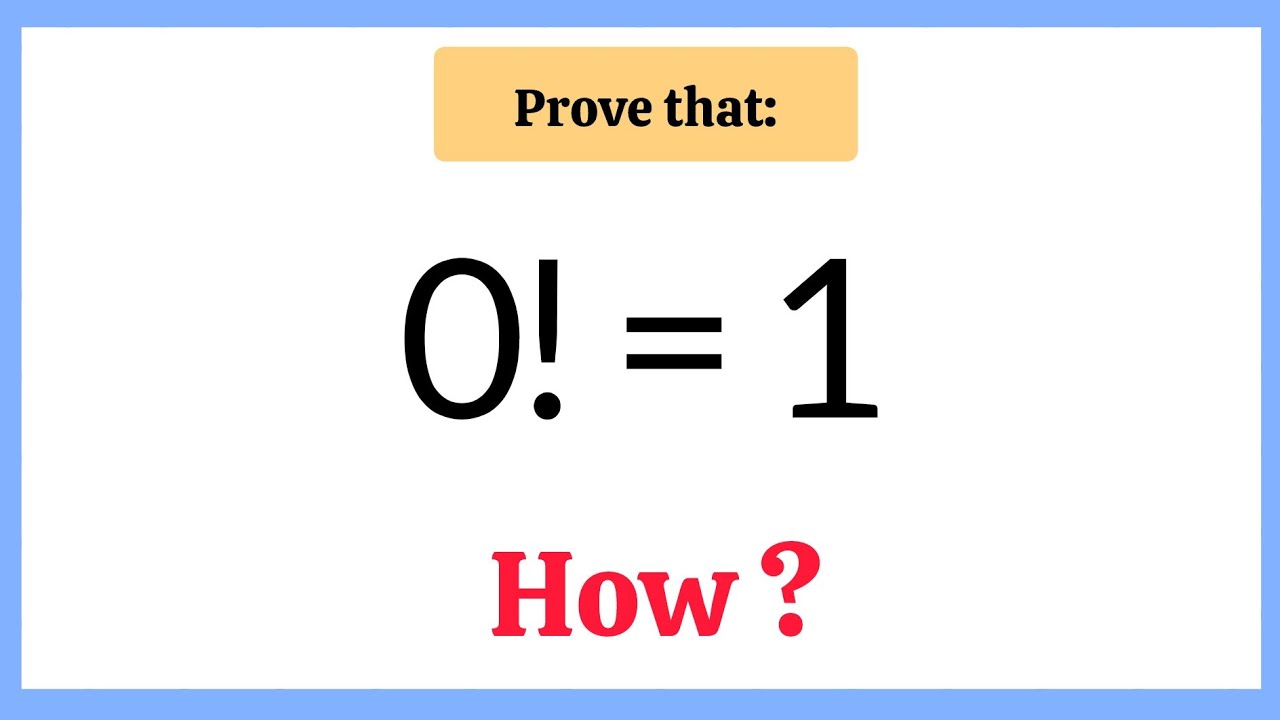 Nice Maths Factorial Question | How to Solve | 0!=1 How? - YouTube