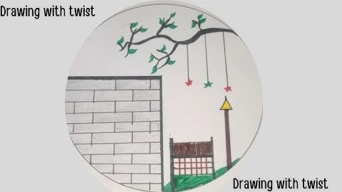 Circle drawing||How to Draw Scenery in Circle Easy Tutorial||Pencil drawing||Easy circle drawing ⭕⭕
