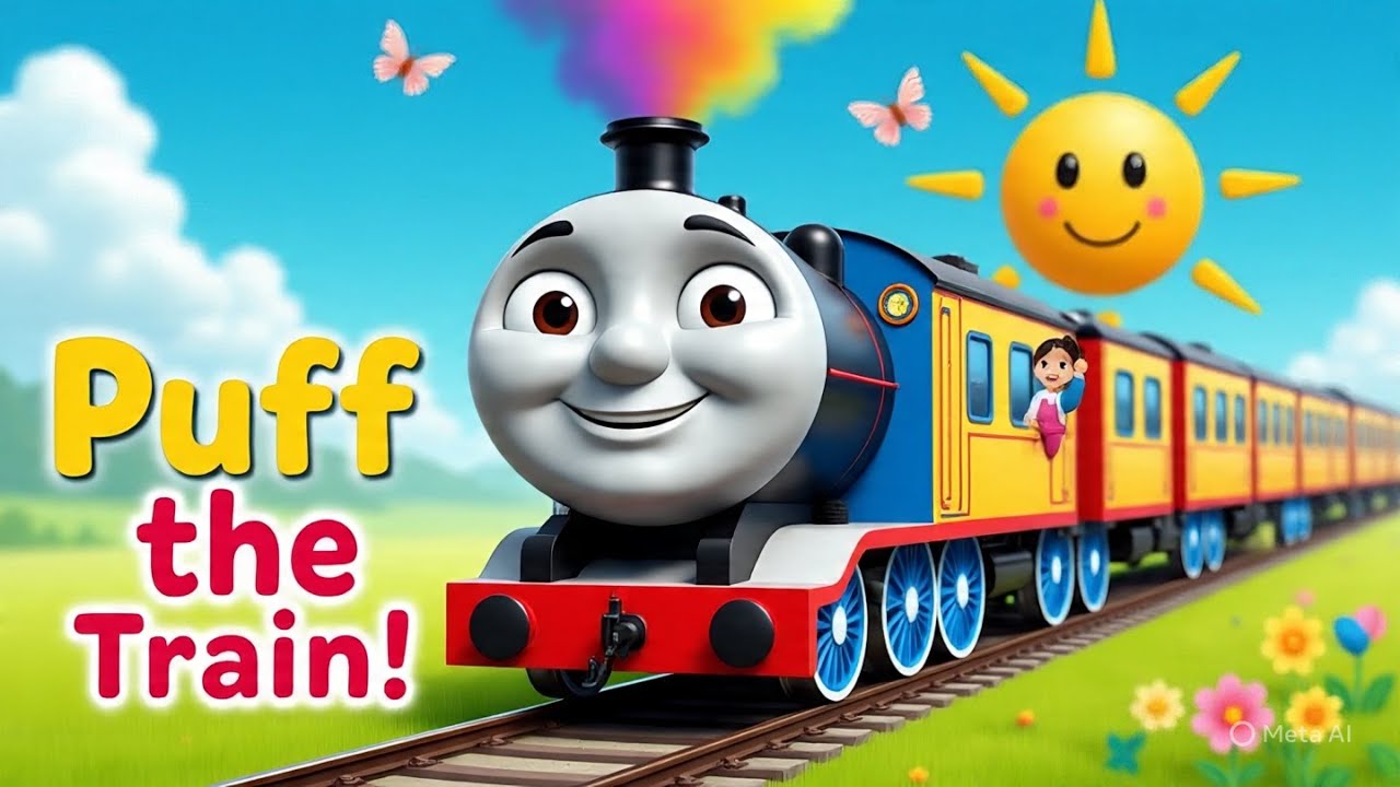 Puff the Train 🚂 | Magical Adventure Song for Kids | Whistle & Steam | Toddler Sing-Along