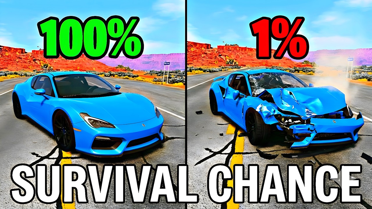 Best of Realistic Survival Chance Crashes 🚓BeamNG drive #105