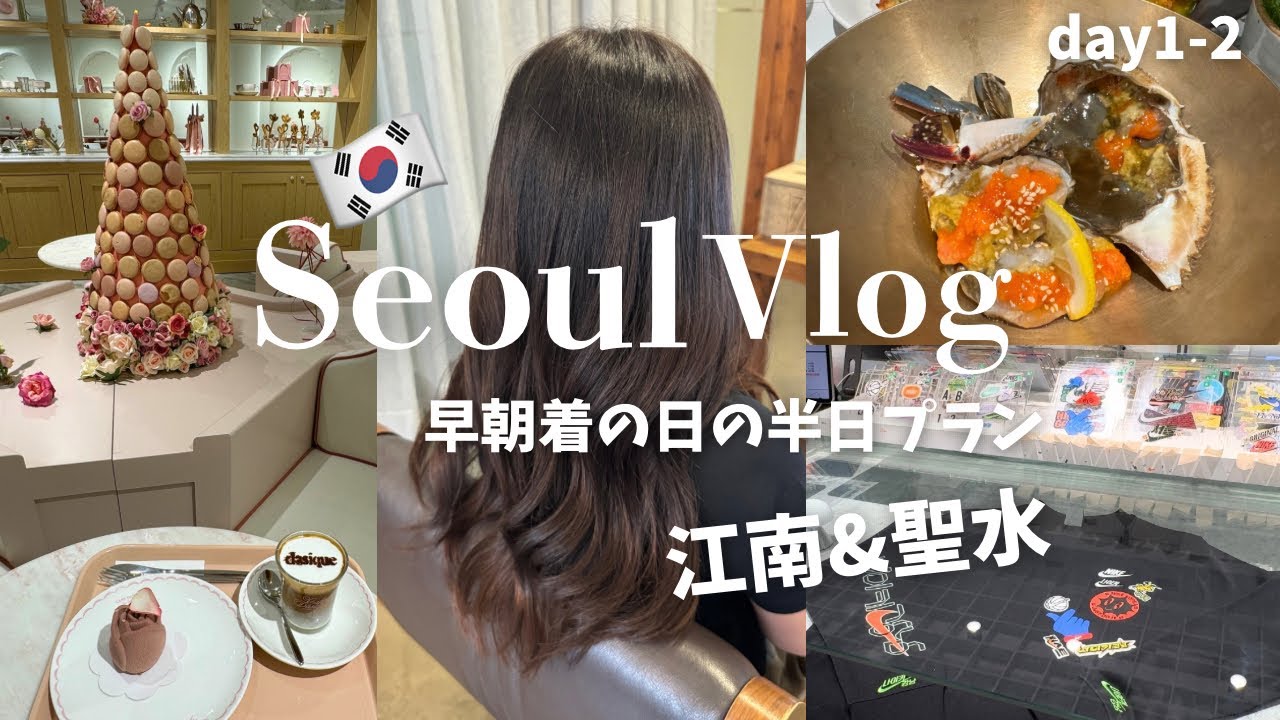 【韓国ソウル旅行vlog②】江南&聖水 ヘッドスパ,NIKE,dasique,カンジャンケジャン