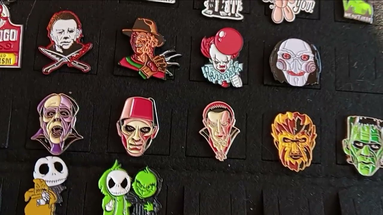My TEMU pin collection Horror Novelty Funny pins Temu pins