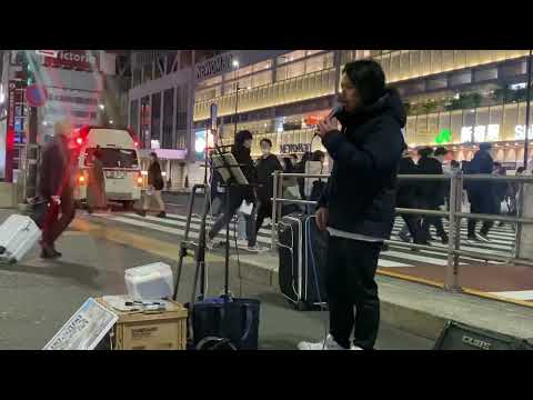 『粉雪』レミオロメン/cover 大月そら 新宿路上ライブ 2023.1.21