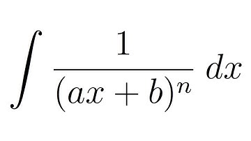 Integral of 1/(ax+b)^n (substitution)