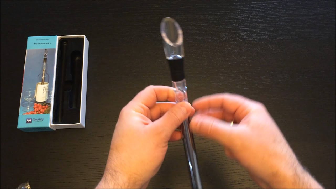 Wine Chiller. Stainless Steel Wine Bottle Cooler with Chilling Rod