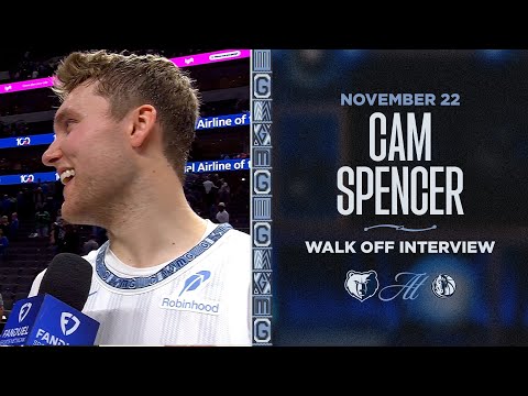 Cam Spencer Walk Off Interview | Grizzlies vs. Mavericks