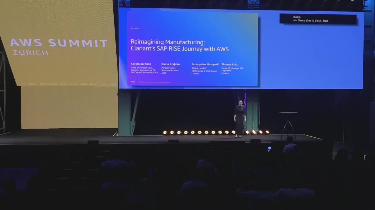 AWS Summit Zurich 2025 - Reimagining Manufacturing: Clariant’s SAP RISE Journey with AWS
