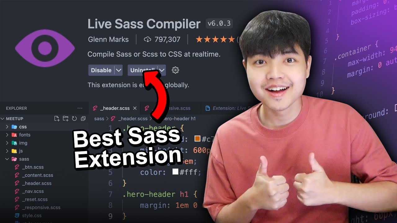 Live Sass Compiler ของดี! ที่ Web Developer ต้องมีติด VScode 👨‍💻💯 - YouTube