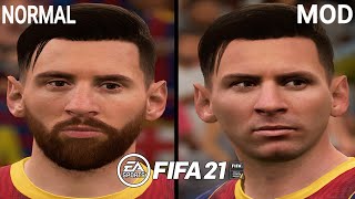 [FIFA 21 MOD] Messi no beard + new hair texture