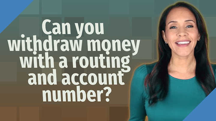 Can i send money using my account and routing number