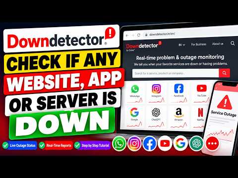 How to Check If Any Website, App or Server Is Down | Live Outage Status & Downdetector Tutorial