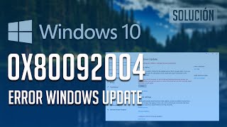 Solucion Error Windows Update 0x80092004 en Windows 10 - 「Tutorial」2026