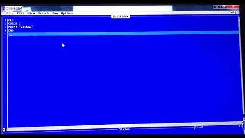 QBasic - modes and colour commands