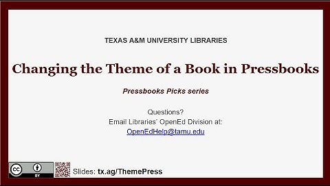Changing a Theme of A Book in Pressbooks