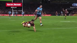 Ben hunt intercept try (state of origin 2022)#shorts #nrl screenshot 3
