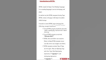 Introduction to HTML|Structure of HTML Program|Example Program| bcom 4th sem Web Technologies