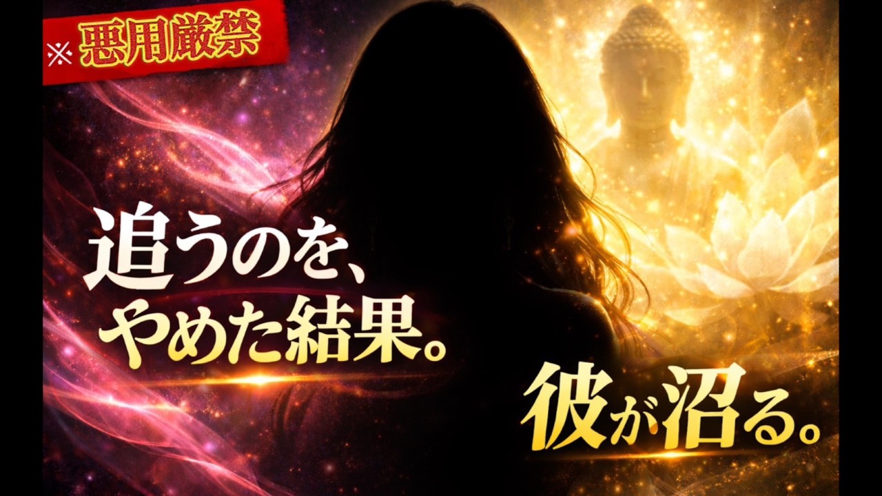 【悪用厳禁】「ソレ」を止めた瞬間、男性が死ぬほどあなたを追いかけ始める。執着を捨てて愛の主導権を握る智慧