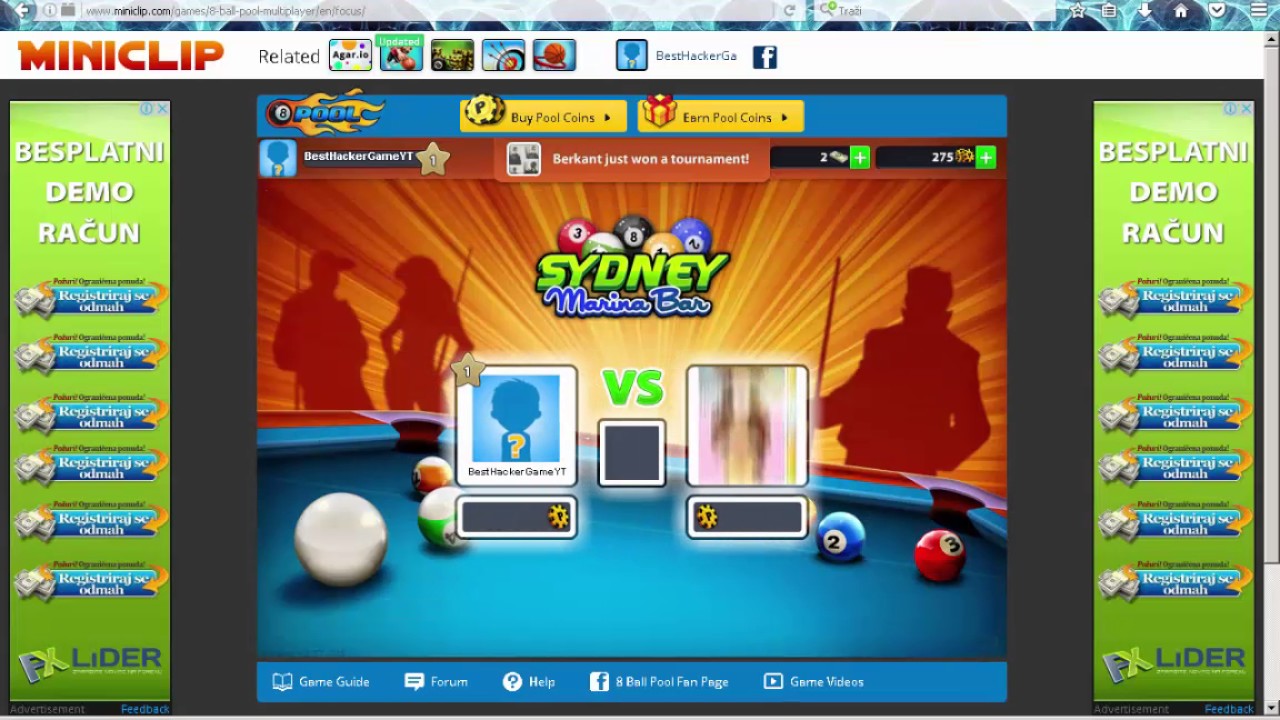 8 ball pool hack ( long line in all rooms ) 100 % working ...