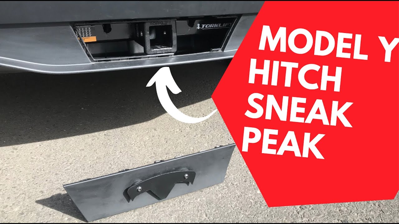 Detailed look at the new Tesla Model Y factory-installed tow hitch - Drive  Tesla