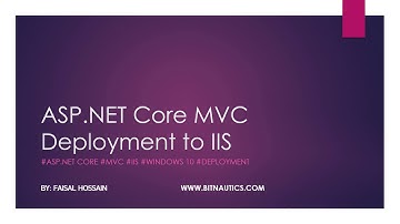 AspNetCore deployment to IIS
