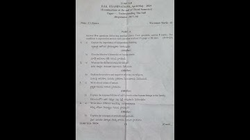 Bed 3rd semester understanding the self model question paper