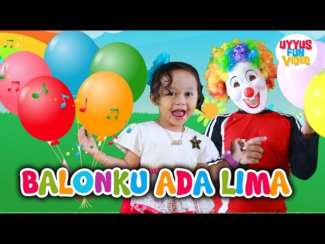 Balonku Ada Lima Versi Dangdut - Lagu Anak Indonesia Populer Bersama Kucing Lucu dan Badut Lucu class=